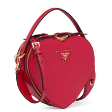 Load image into Gallery viewer, Prada Odette Heart Bag In Red Saffiano Leather