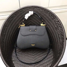Load image into Gallery viewer, Prada Black Large Sidonie Saffiano Leather Bag