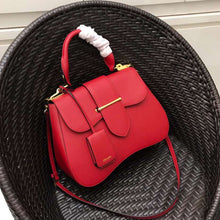 Load image into Gallery viewer, Prada Red Large Sidonie Saffiano Leather Bag