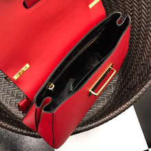 Load image into Gallery viewer, Prada Red Large Sidonie Saffiano Leather Bag