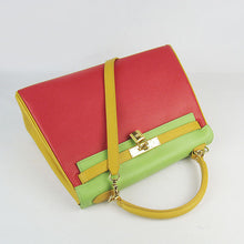 Load image into Gallery viewer, Hermes Kelly 32cm Togo Red/Green/Yellow Golden