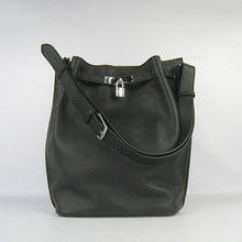 Load image into Gallery viewer, Hermes Nappa Leather Shoulder Bag H2804 black Silver