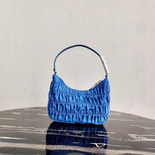 Load image into Gallery viewer, Prada Hobo Mini Bag In Blue Nylon