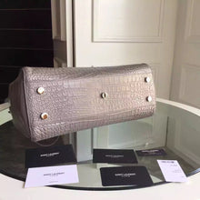 Load image into Gallery viewer, Yves Saint Laurent Medium Rive Gauche Bag In Grey Crocodile Leather