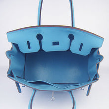 Load image into Gallery viewer, Hermes Birkin 30cm Togo Leather Handbags Light Blue Silver