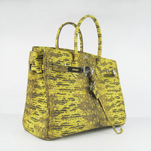 Load image into Gallery viewer, Hermes Birkin 30cm Lizard Pattern Handbag 6088 Yellow/Silver
