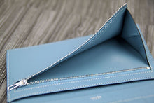 Load image into Gallery viewer, Hermes Bearn Gusset Wallet In Jean Blue Epsom Leather