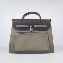 Load image into Gallery viewer, Hermes Herbag 60667 Ladies Cow Leather Grey