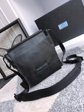 Load image into Gallery viewer, Prada Etiquette Black Leather Messenger Bag