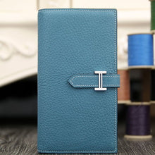 Load image into Gallery viewer, Hermes Bearn Gusset Wallet In Jean Blue Leather
