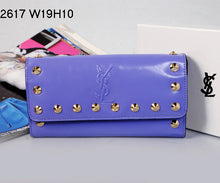 Load image into Gallery viewer, Yves Saint Laurent Flap Wallet Purple 2671