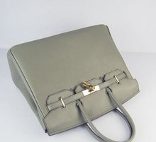 Load image into Gallery viewer, Hermes Birkin 35cm Togo Leather Handbags Dark Grey Golden
