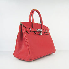 Load image into Gallery viewer, Hermes Birkin 30cm Togo Leather Handbags Red Silver