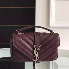 Load image into Gallery viewer, Yves Saint Laurent Baby Monogram Chain Bag In Burgundy Goatskin