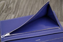 Load image into Gallery viewer, Hermes Bearn Gusset Wallet In Electric Blue Epsom Leather