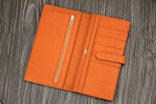 Load image into Gallery viewer, Hermes Bearn Gusset Wallet In Orange Leather