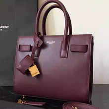 Load image into Gallery viewer, Yves Saint Laurent Nano Sac De Jour Bag In Burgundy Leather