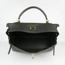 Load image into Gallery viewer, Hermes Kelly 35cm Togo Leather Handbag Black/Golden