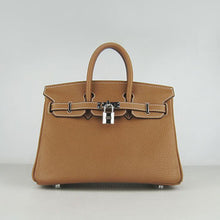 Load image into Gallery viewer, Hermes Birkin 25cm Handbag 6068 light coffee silver
