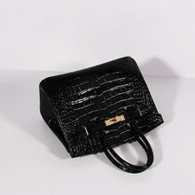 Load image into Gallery viewer, Hermes Birkin 30cm Crocodile Leather Bag With Strap Black Gold