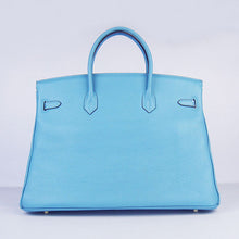 Load image into Gallery viewer, Hermes Birkin 35cm Togo Leather Handbags 6099 Light Blue Golden