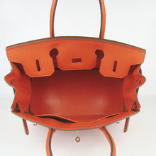 Load image into Gallery viewer, Hermes Birkin 30cm Togo Leather Handbags Orange Golden