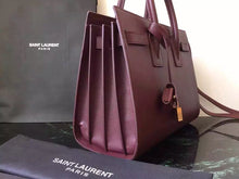 Load image into Gallery viewer, Yves Saint Laurent Small Sac De Jour Bag In Burgundy Leather