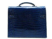 Load image into Gallery viewer, Hermes Briefcases H1053 Unisex Briefcase Blue Handbag