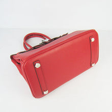 Load image into Gallery viewer, Hermes Birkin 30cm Togo Leather Handbags Red Silver