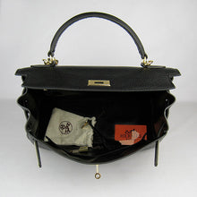 Load image into Gallery viewer, Hermes Kelly 32cm Togo Leather Handbag 6108 Black Golden