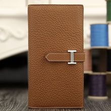 Load image into Gallery viewer, Hermes Bearn Gusset Wallet In Brown Leather