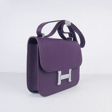 Load image into Gallery viewer, Hermes Constance Cowskin Leather Bag H017 purple silver