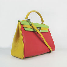 Load image into Gallery viewer, Hermes Kelly 32cm Togo red/green/yellow silver