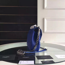 Load image into Gallery viewer, Yves Saint Laurent Medium Monogram College Bag in Blue Goatskin