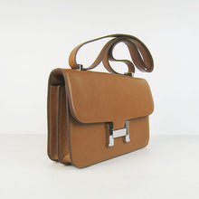Load image into Gallery viewer, Hermes Calf Leather Message Bag H020 Light Coffee Silver