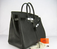 Load image into Gallery viewer, Hermes Birkin 35cm Togo Leather Handbags 6099 Black Silver
