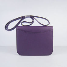 Load image into Gallery viewer, Hermes Constance Cowskin Leather Bag H017 purple silver