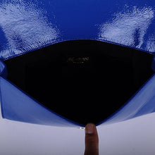 Load image into Gallery viewer, Yves Saint Laurent Lady Patent Leather Purse Sapphire Blue 39321