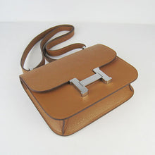 Load image into Gallery viewer, Hermes Constance Cowskin Leather Bag H017 light coffee silver