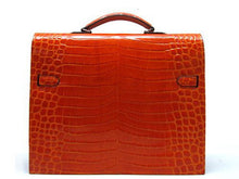 Load image into Gallery viewer, Hermes Briefcases H1053 Unisex Briefcase Orange Handbag