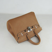 Load image into Gallery viewer, Hermes Birkin 25cm Handbag 6068 light coffee silver