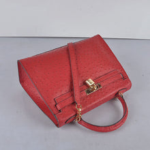 Load image into Gallery viewer, Hermes Kelly 32cm Ostrich Vein 6108 Red Golden
