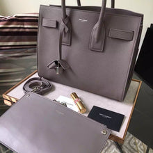 Load image into Gallery viewer, Yves Saint Laurent Small Sac De Jour Bag In Fog Grained Leather