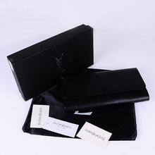 Load image into Gallery viewer, Yves Saint Laurent Lady Lambskin Leather Purse Black 39321