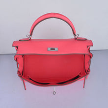 Load image into Gallery viewer, Hermes Kelly 32cm Togo Leather Handbag 6108 Lip Pink Silver