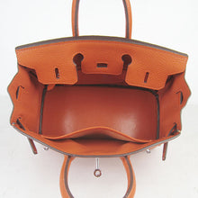 Load image into Gallery viewer, Hermes Birkin 25cm Handbag 6068 orange silver