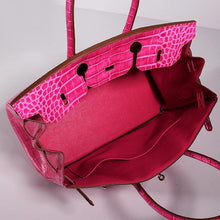 Load image into Gallery viewer, Hermes Birkin 35cm Crocodile Leather Handbag Rose Gold