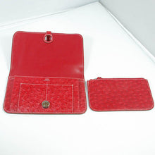 Load image into Gallery viewer, Hermes Wallet H001 Ladies Ostrich Skin Red