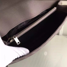 Load image into Gallery viewer, Yves Saint Laurent Large Monogram College Bag in Grey Goatskin
