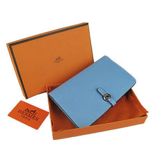 Load image into Gallery viewer, Hermes Wallet H001 Ladies Cow Leather Blue